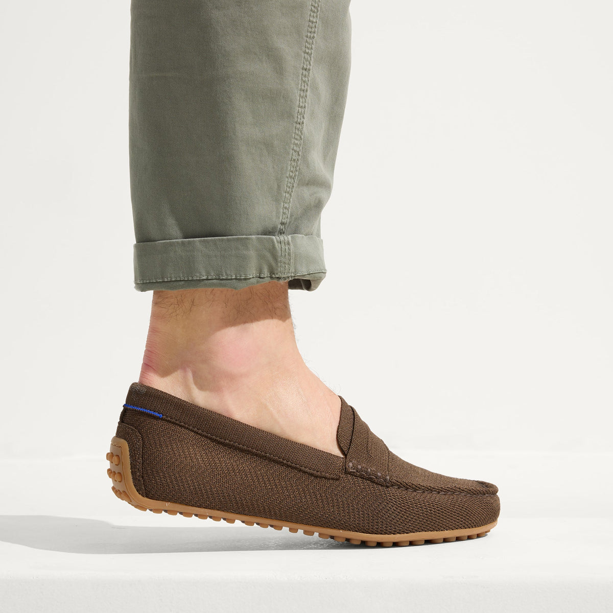 The Driving Loafer in Brown Herringbone for Men | Rothys Men