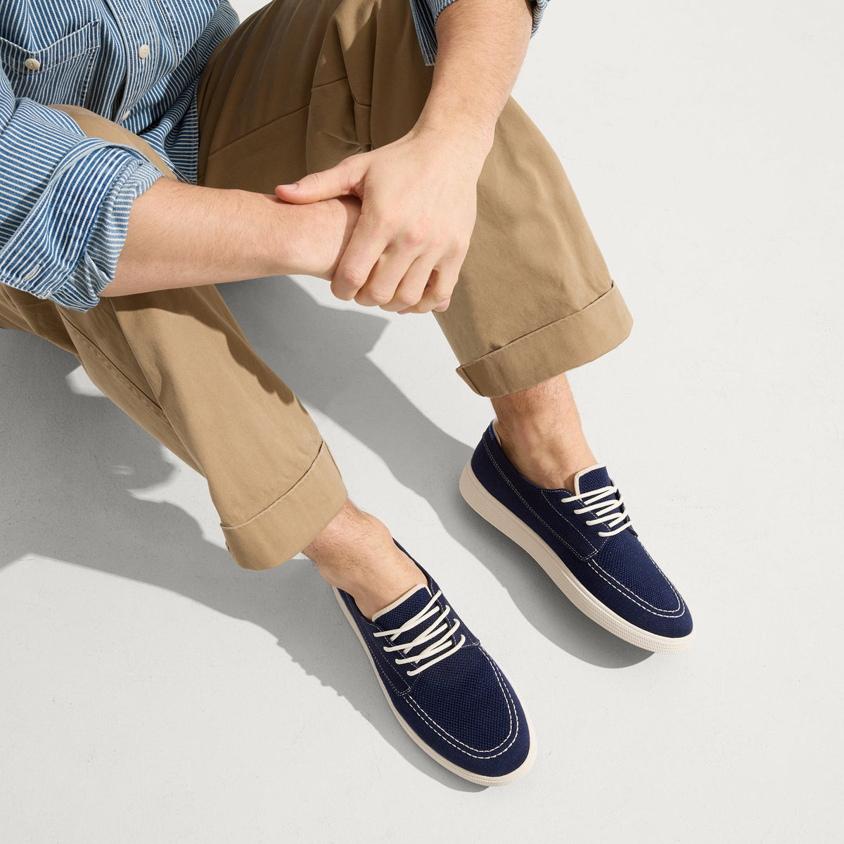The Ravello Boat Shoe in Nautical Navy | Rothys Men
