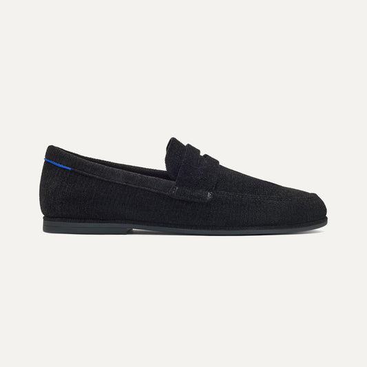 Men's Ravello Penny Loafer in ReVelvet™ Black | Rothys Men