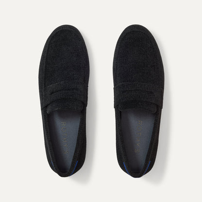 Men's Ravello Penny Loafer in ReVelvet™ Black | Rothys Men