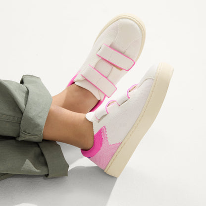 The Kids Strap Sneaker in Pink Taffy | Rothys Kids|New