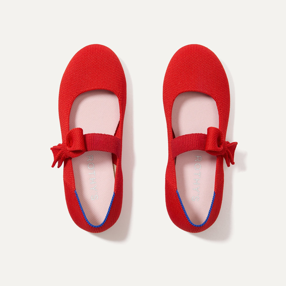 The Kids Tux Bow Mary Jane in Bright Red | Rothys Kids|New