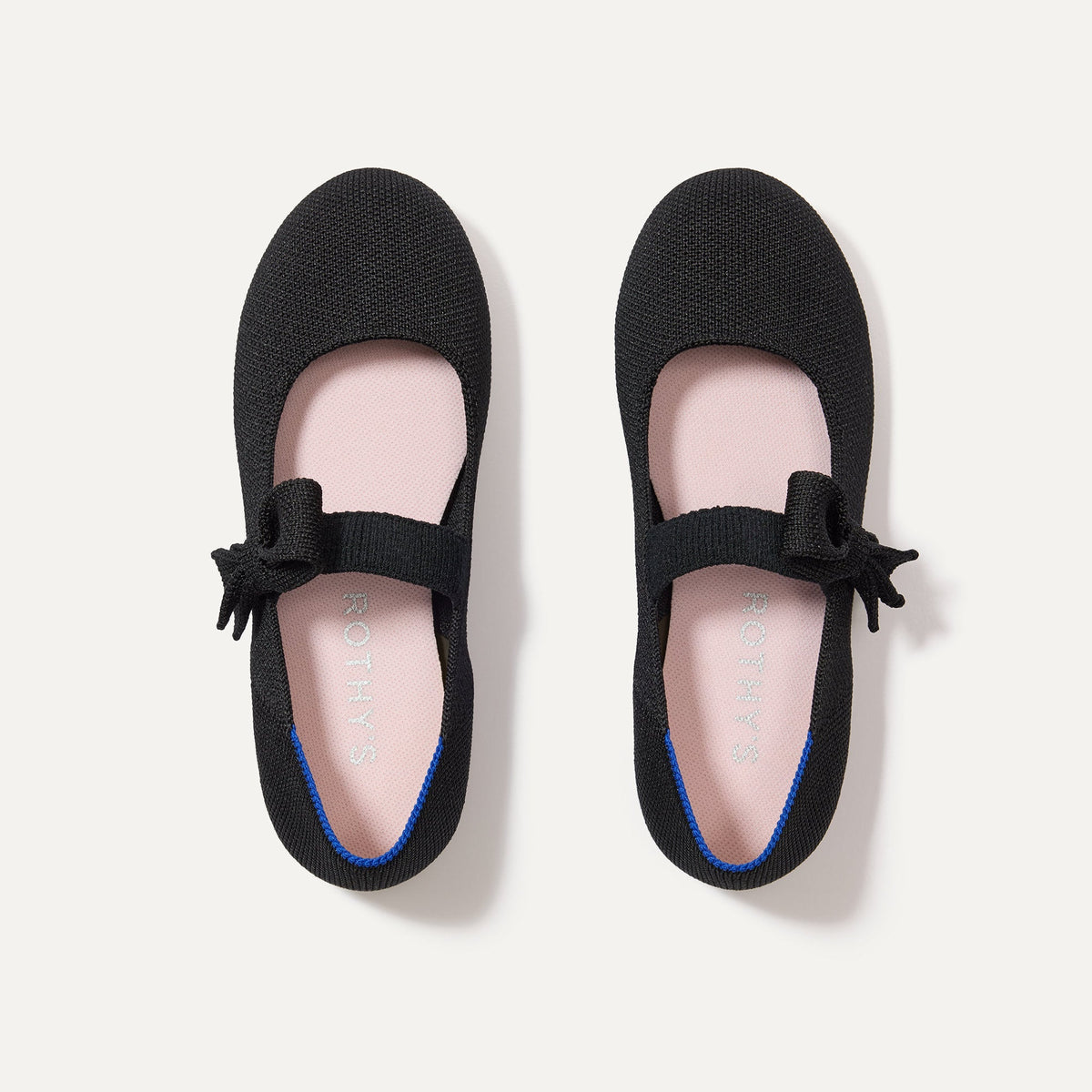 The Kids Tux Bow Mary Jane in Black | Rothys Kids|New