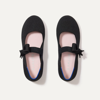 The Kids Tux Bow Mary Jane in Black | Rothys Kids|New