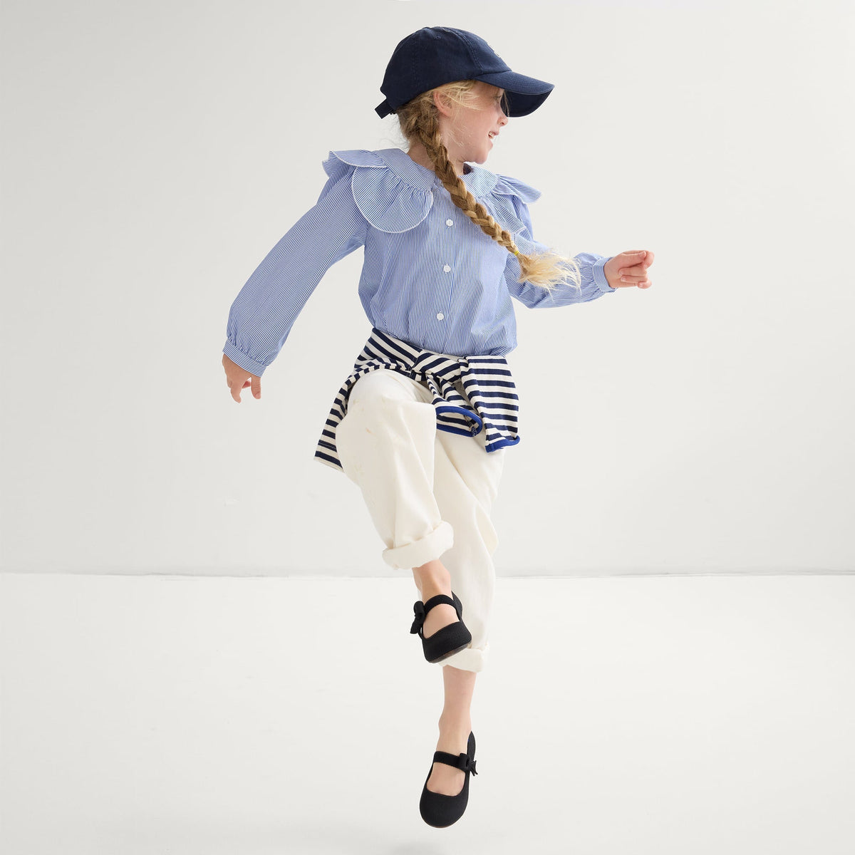 The Kids Tux Bow Mary Jane in Black | Rothys Kids|New