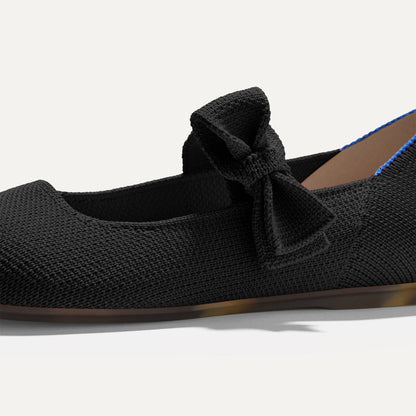 The Kids Tux Bow Mary Jane in Black | Rothys Kids|New
