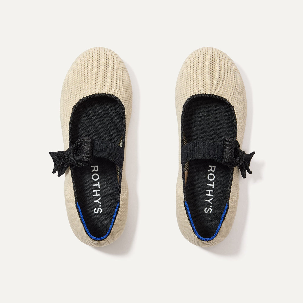 The Kids Tux Bow Mary Jane in Ivory | Rothys Kids|New