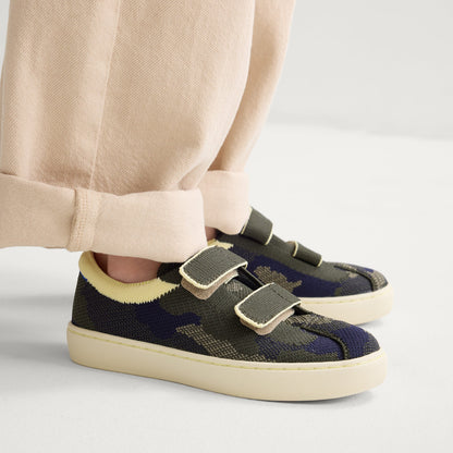 The Kids Strap Sneaker in Spruce Camo | Rothys Kids|New