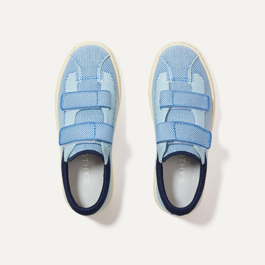 The Kids Strap Sneaker in Berry Blue | Rothys Kids|New
