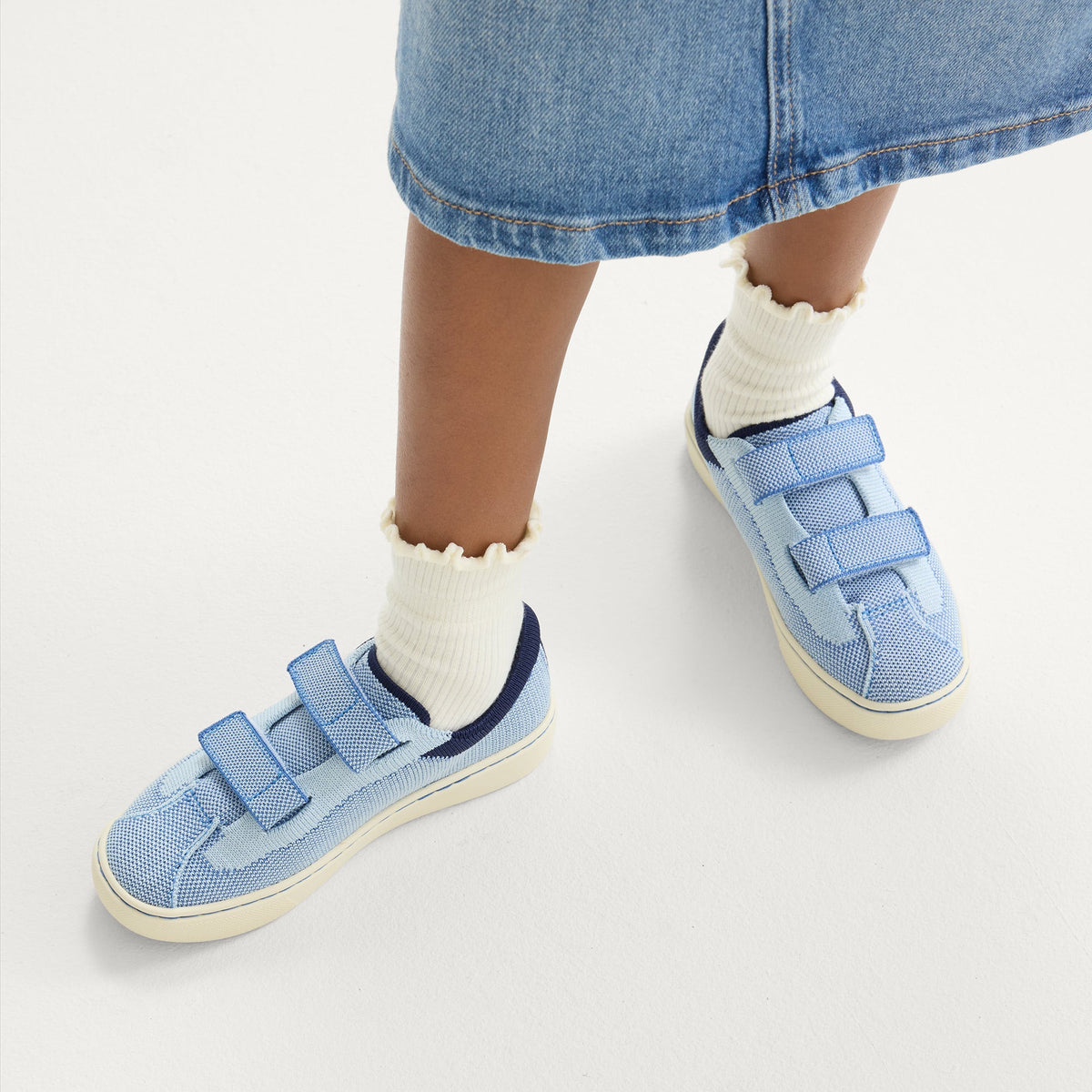 The Kids Strap Sneaker in Berry Blue | Rothys Kids|New