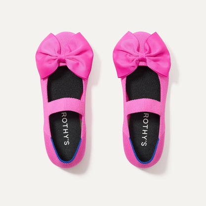 The Kids Big Bow Mary Jane in Dragon Fruit | Rothys Kids|New