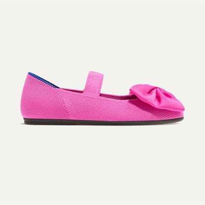 The Kids Big Bow Mary Jane in Dragon Fruit | Rothys Kids|New