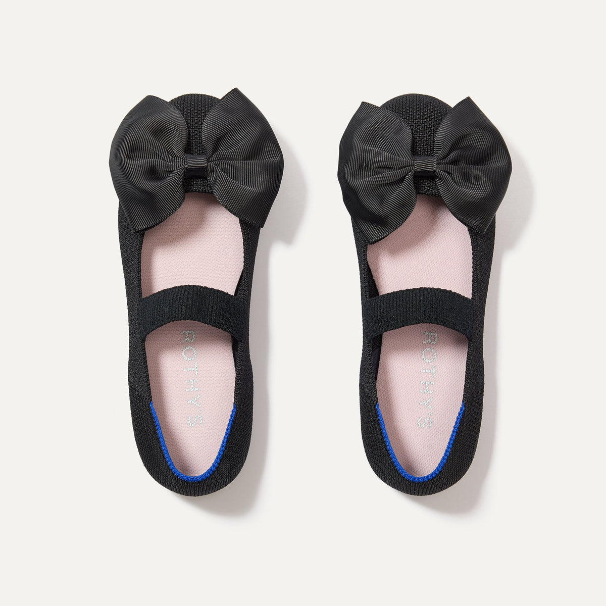 The Kids Big Bow Mary Jane in Black | Rothys Kids|New