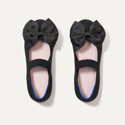 The Kids Big Bow Mary Jane in Black | Rothys Kids|New