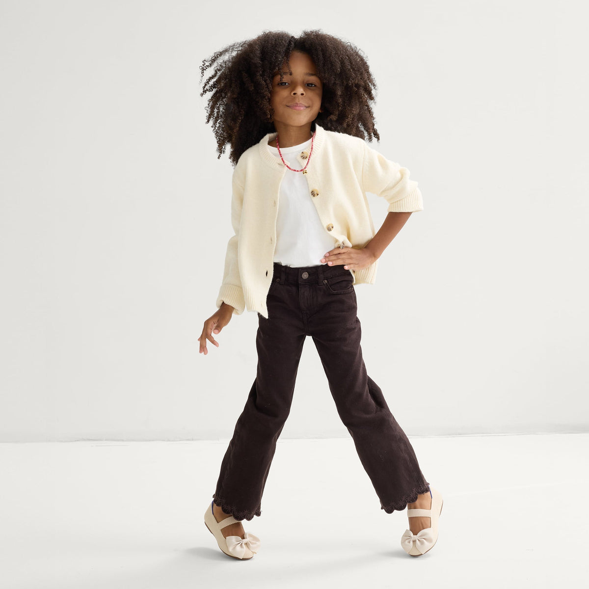 The Kids Big Bow Mary Jane in Conch | Rothys Kids|New