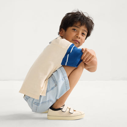 The Kids Strap Sneaker in Chess Open-Knit | Rothys Kids|New