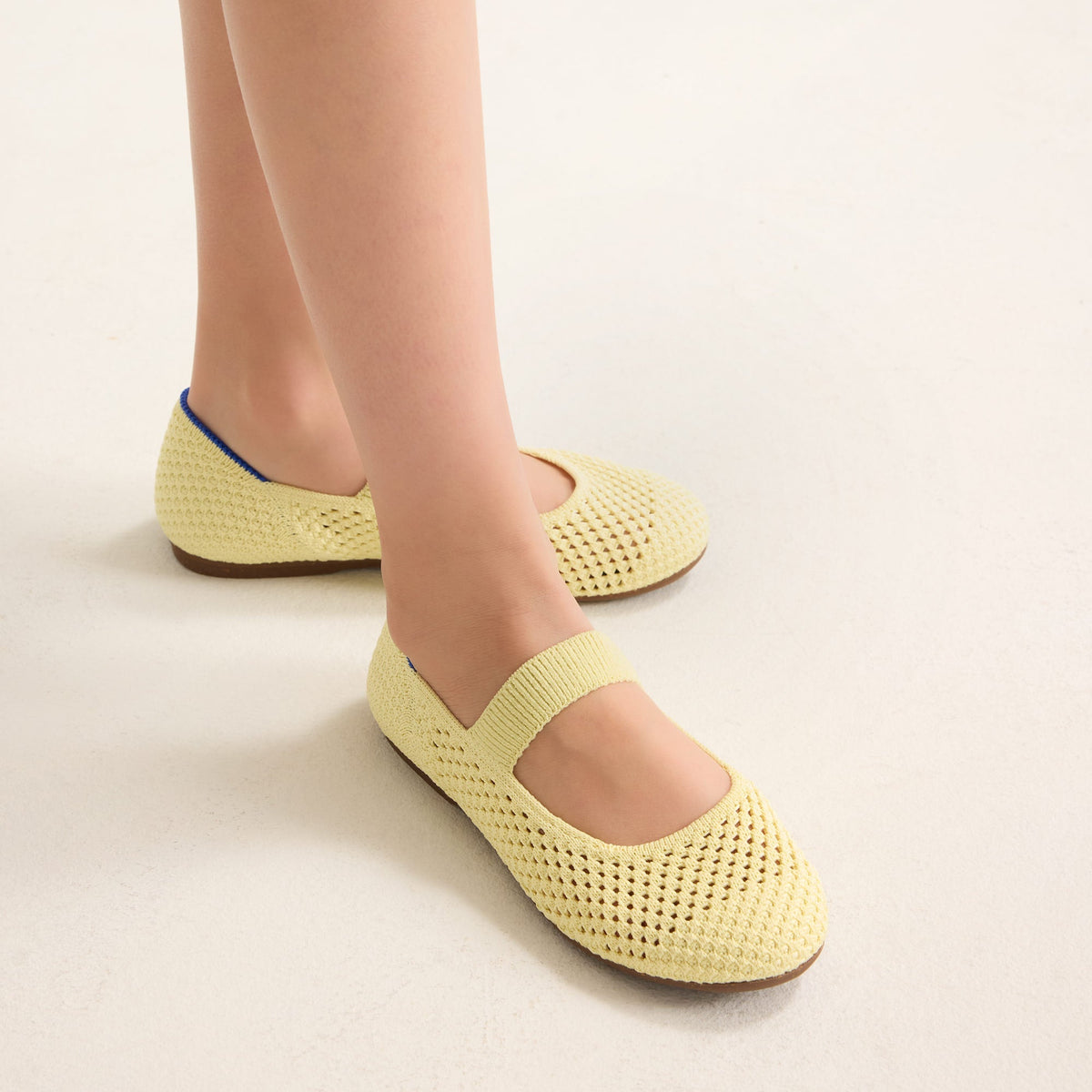 The Kids Mary Jane in Lemonade Open-Knit | Rothys Kids|New