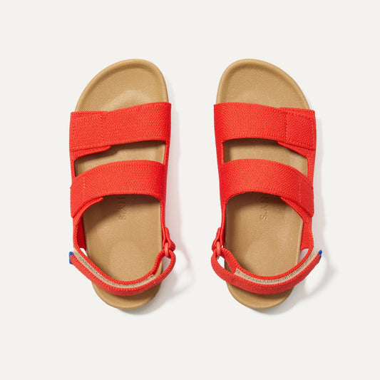 The Kids Double Strap Sandal in Firetruck Red | Rothys Kids|New