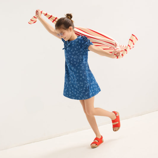 The Kids Double Strap Sandal in Firetruck Red | Rothys Kids|New