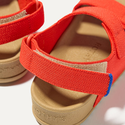 The Kids Double Strap Sandal in Firetruck Red | Rothys Kids|New
